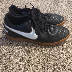 Nike Tiempox Black and Gold Shoes